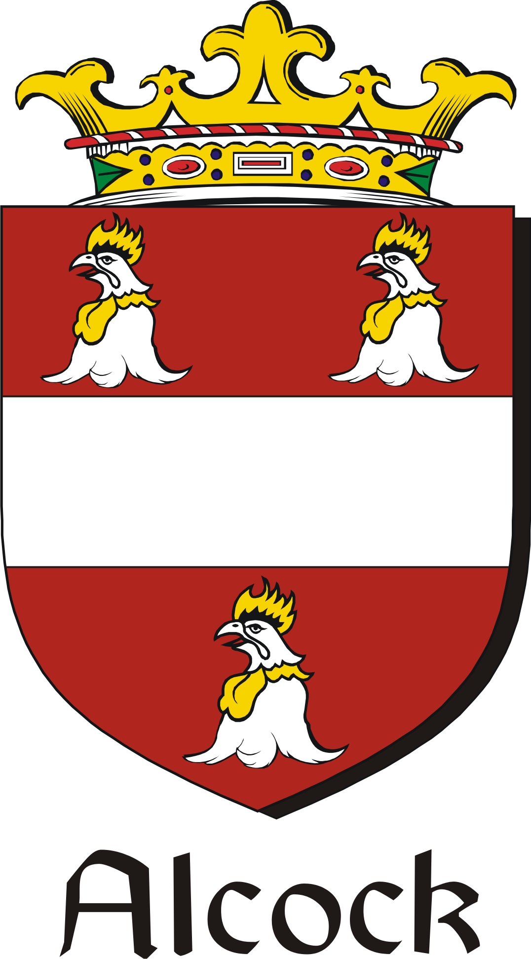 Thumbnail Alcock Family Crest / Irish Coat of Arms Image Download