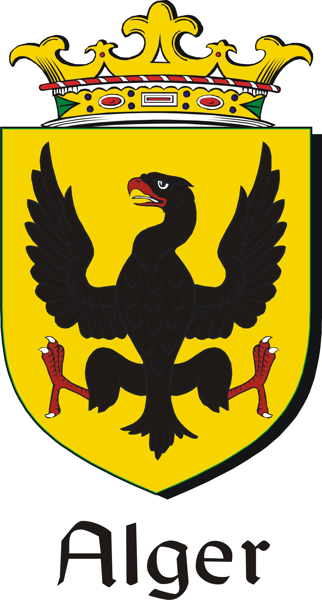 Thumbnail Alger Family Crest / Irish Coat of Arms Image Download