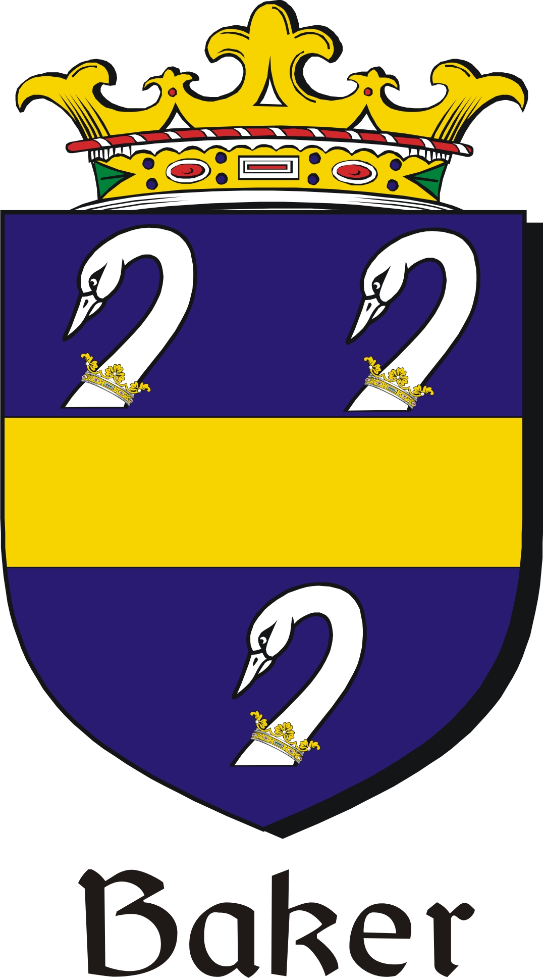 Thumbnail Baker Family Crest / Irish Coat of Arms Image Download