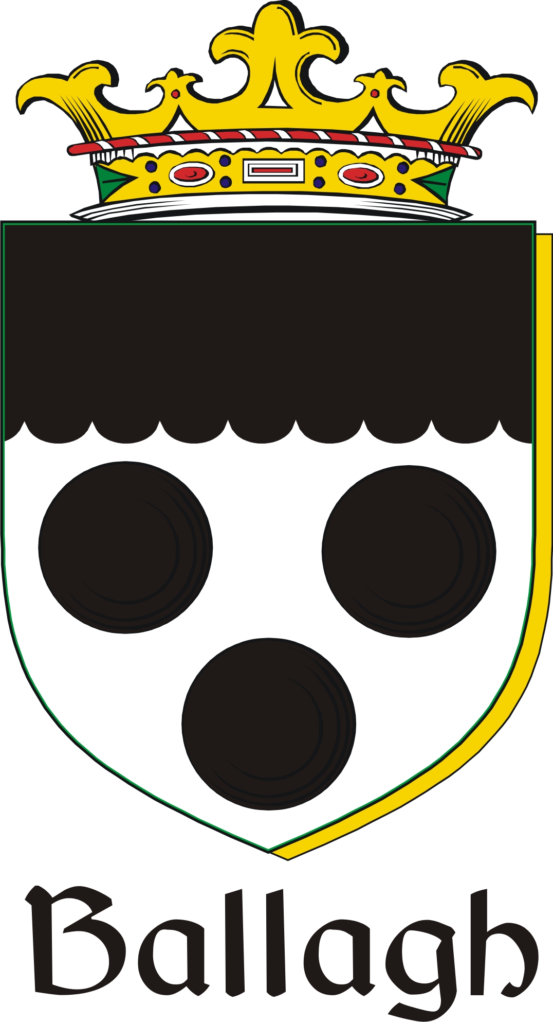 Thumbnail Ballagh Family Crest / Irish Coat of Arms Image Download