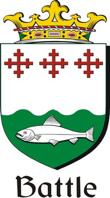 Thumbnail Battle Family Crest / Irish Coat of Arms Image Download