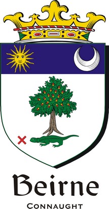 Thumbnail Beirne Family Crest / Irish Coat of Arms Image Download