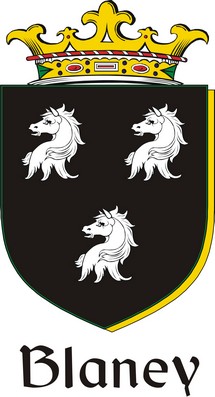 Thumbnail Blaney Family Crest / Irish Coat of Arms Image Download