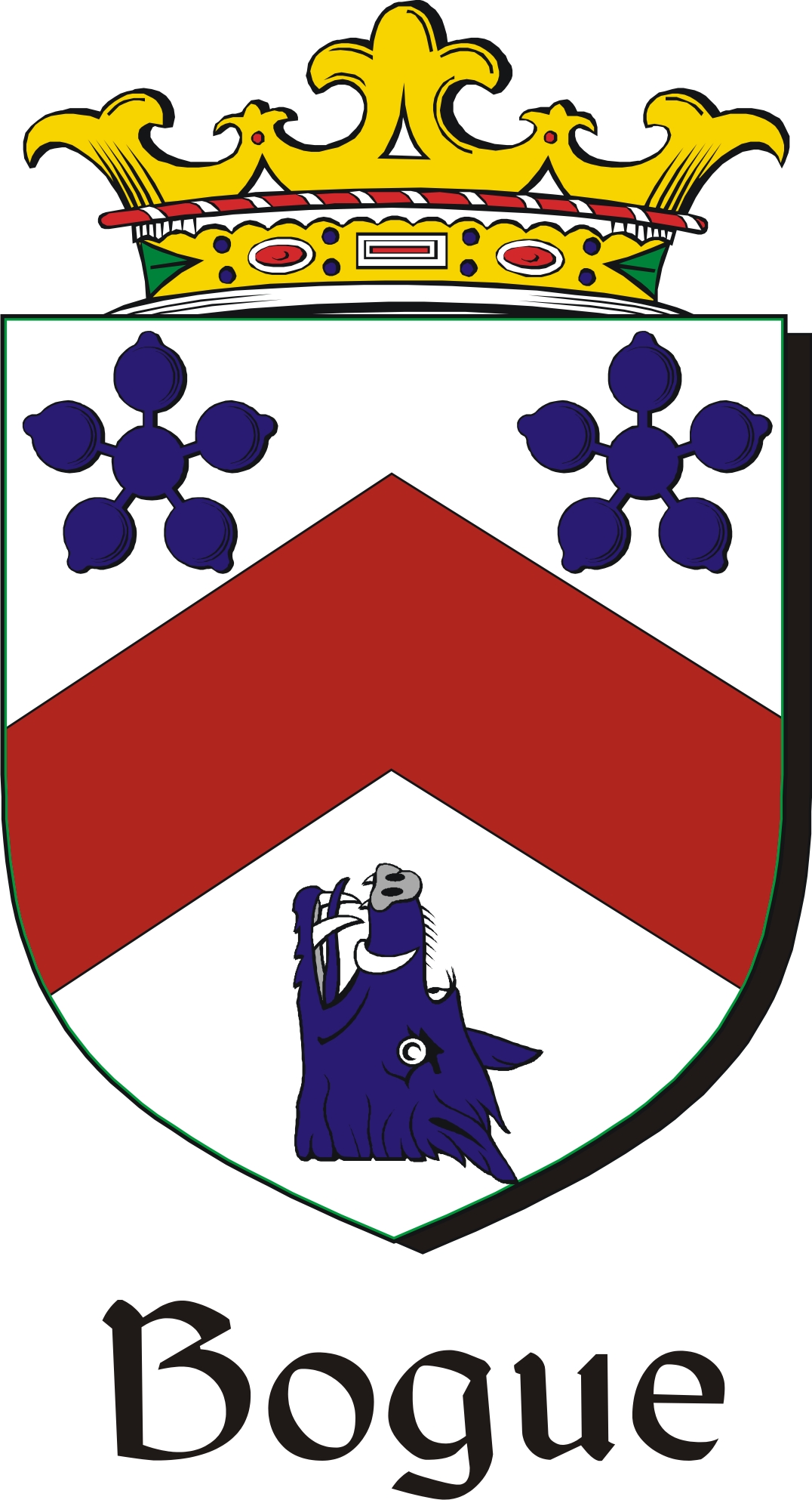 Thumbnail Bogue Family Crest / Irish Coat of Arms Image Download