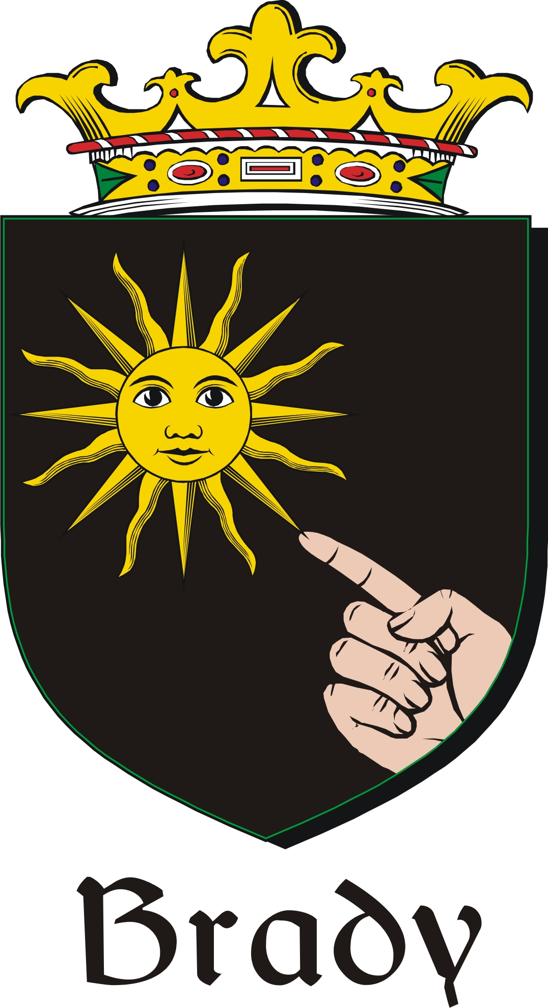 Thumbnail Brady Family Crest / Irish Coat of Arms Image Download