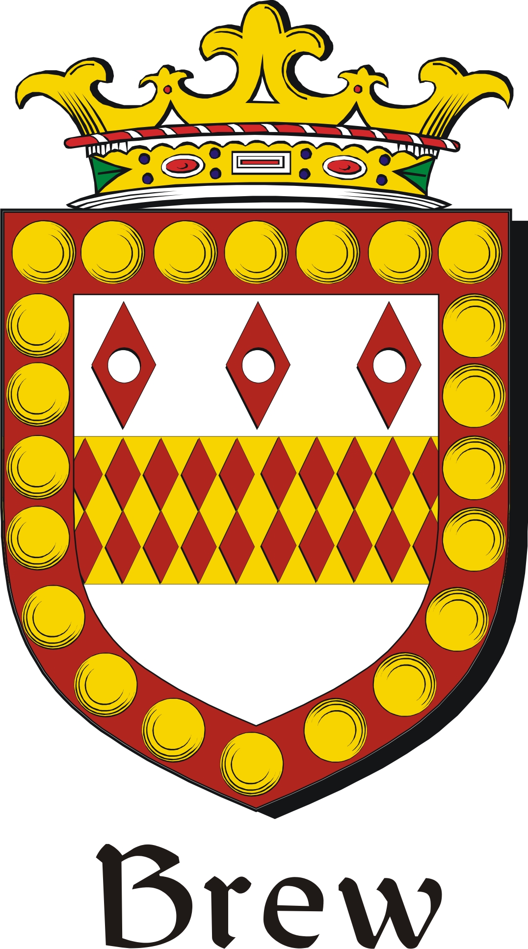 Thumbnail Brew Family Crest / Irish Coat of Arms Image Download