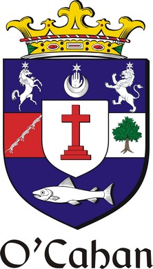 Thumbnail Cahan-O Family Crest / Irish Coat of Arms Image Download