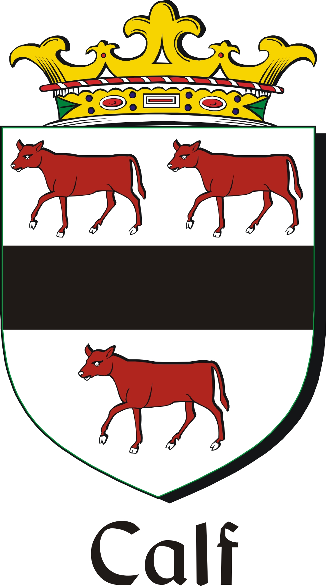 Thumbnail Calf Family Crest / Irish Coat of Arms Image Download