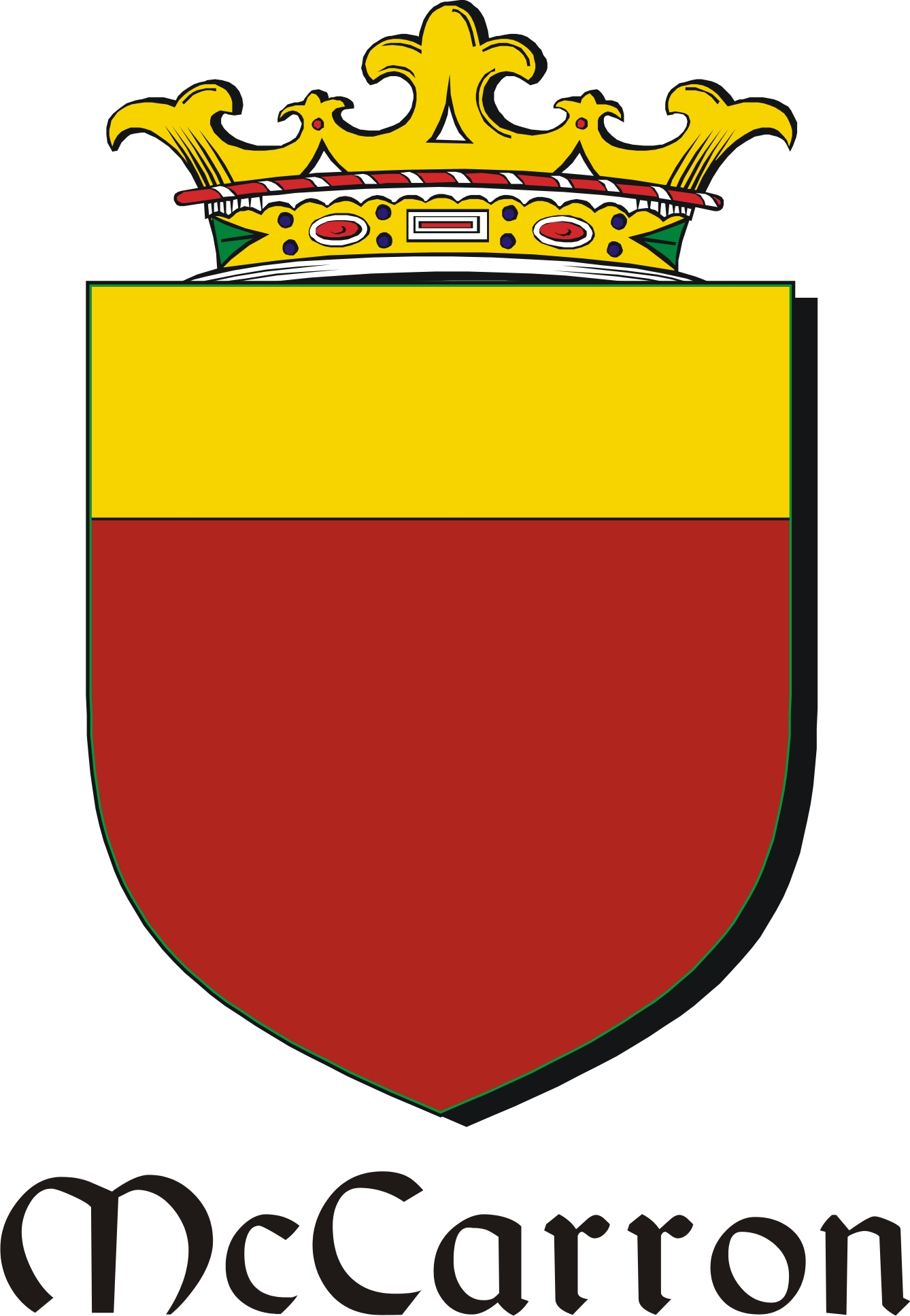 Thumbnail Carron-Mc Family Crest / Irish Coat of Arms Image Download