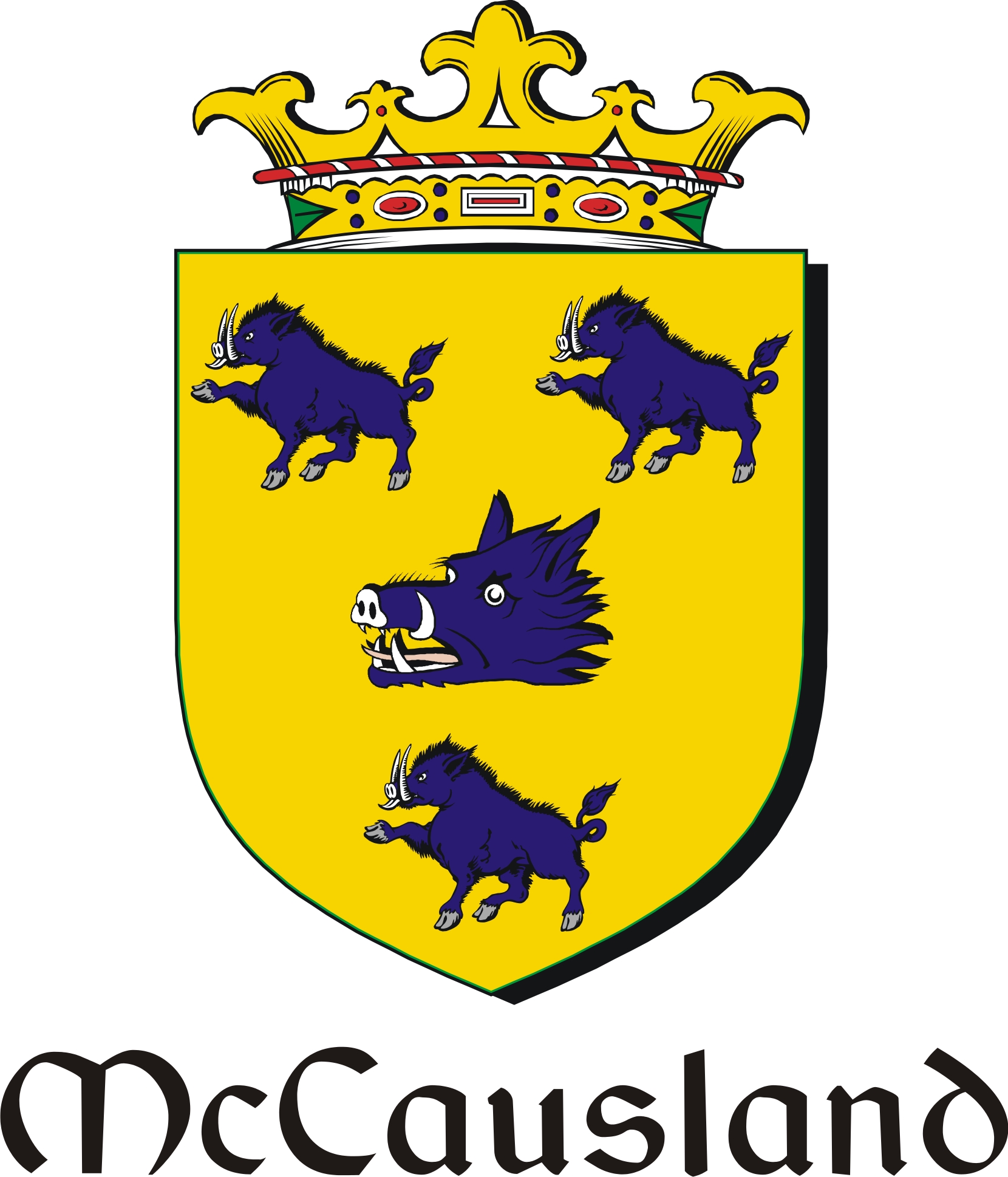Thumbnail Causland-Mc Family Crest / Irish Coat of Arms Image Download