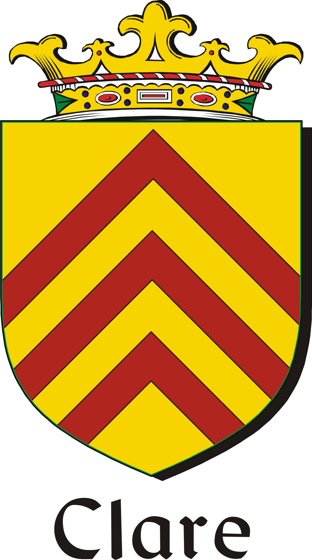 Thumbnail Clare Family Crest / Irish Coat of Arms Image Download