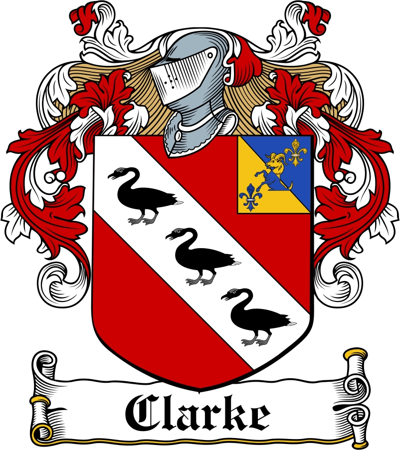 Thumbnail Clarke Family Crest / Irish Coat of Arms Image Download