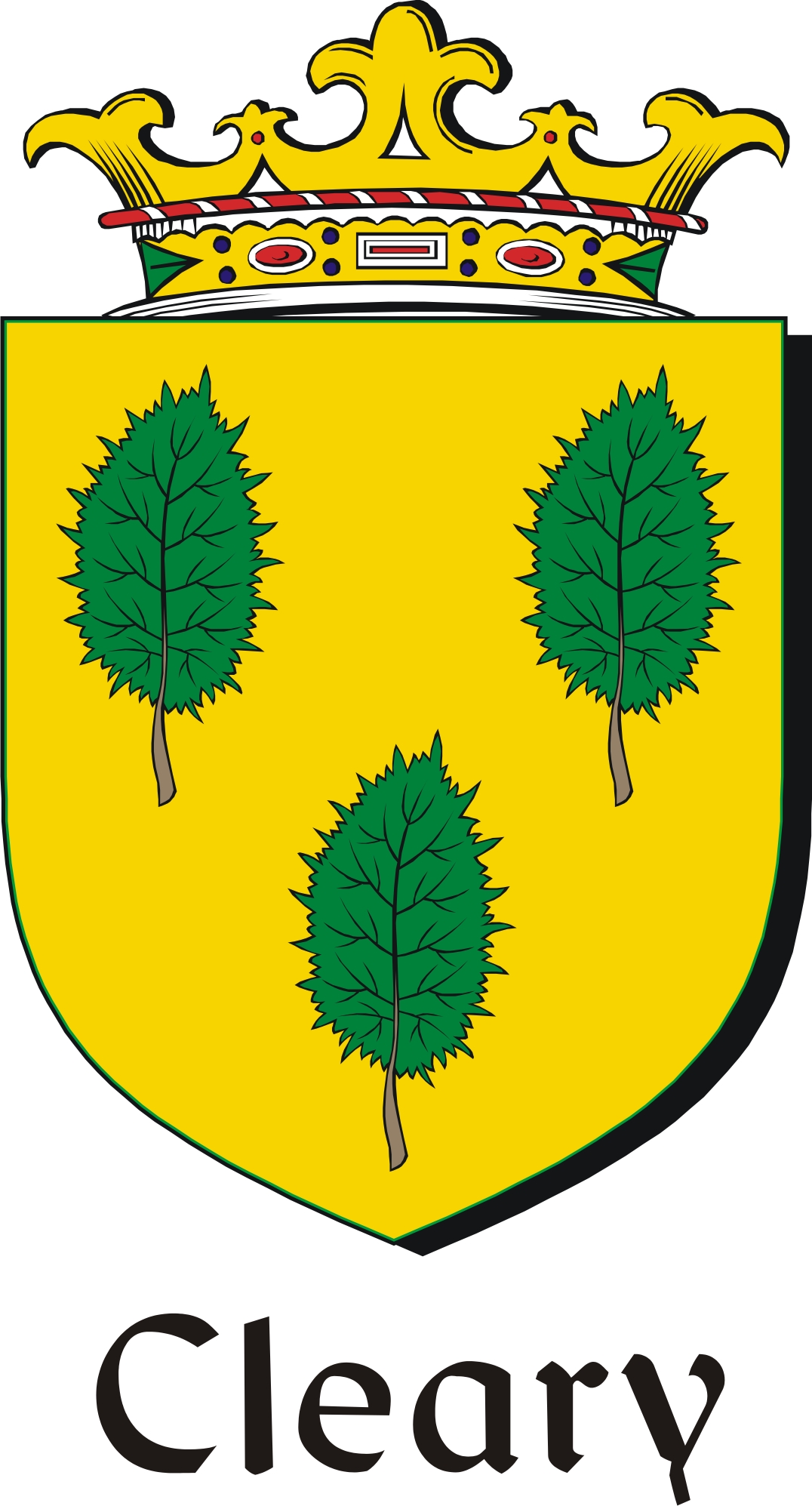 Thumbnail Cleary Family Crest / Irish Coat of Arms Image Download