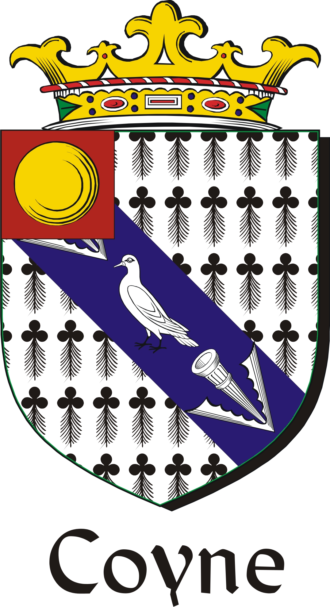 Thumbnail Coyne Family Crest / Irish Coat of Arms Image Download