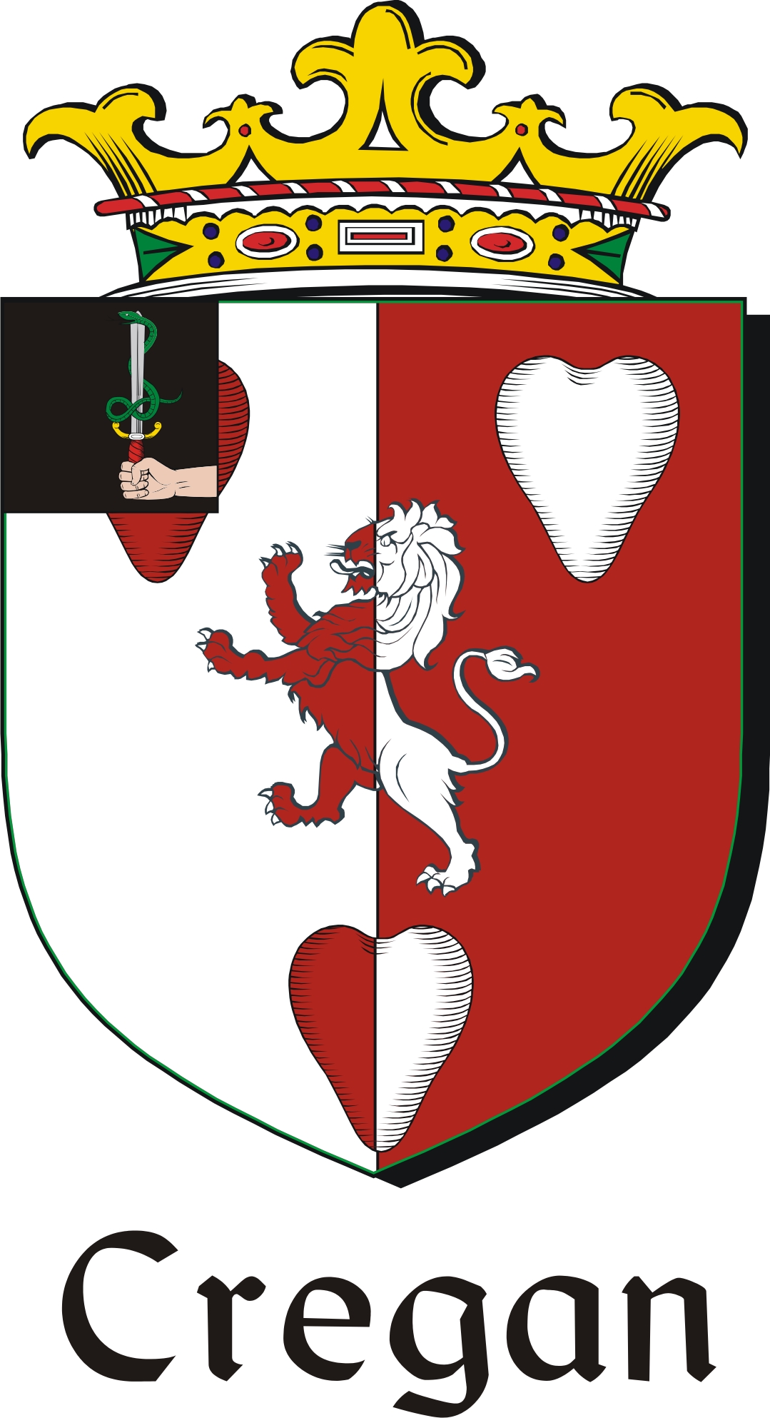 Thumbnail Cregan Family Crest / Irish Coat of Arms Image Download