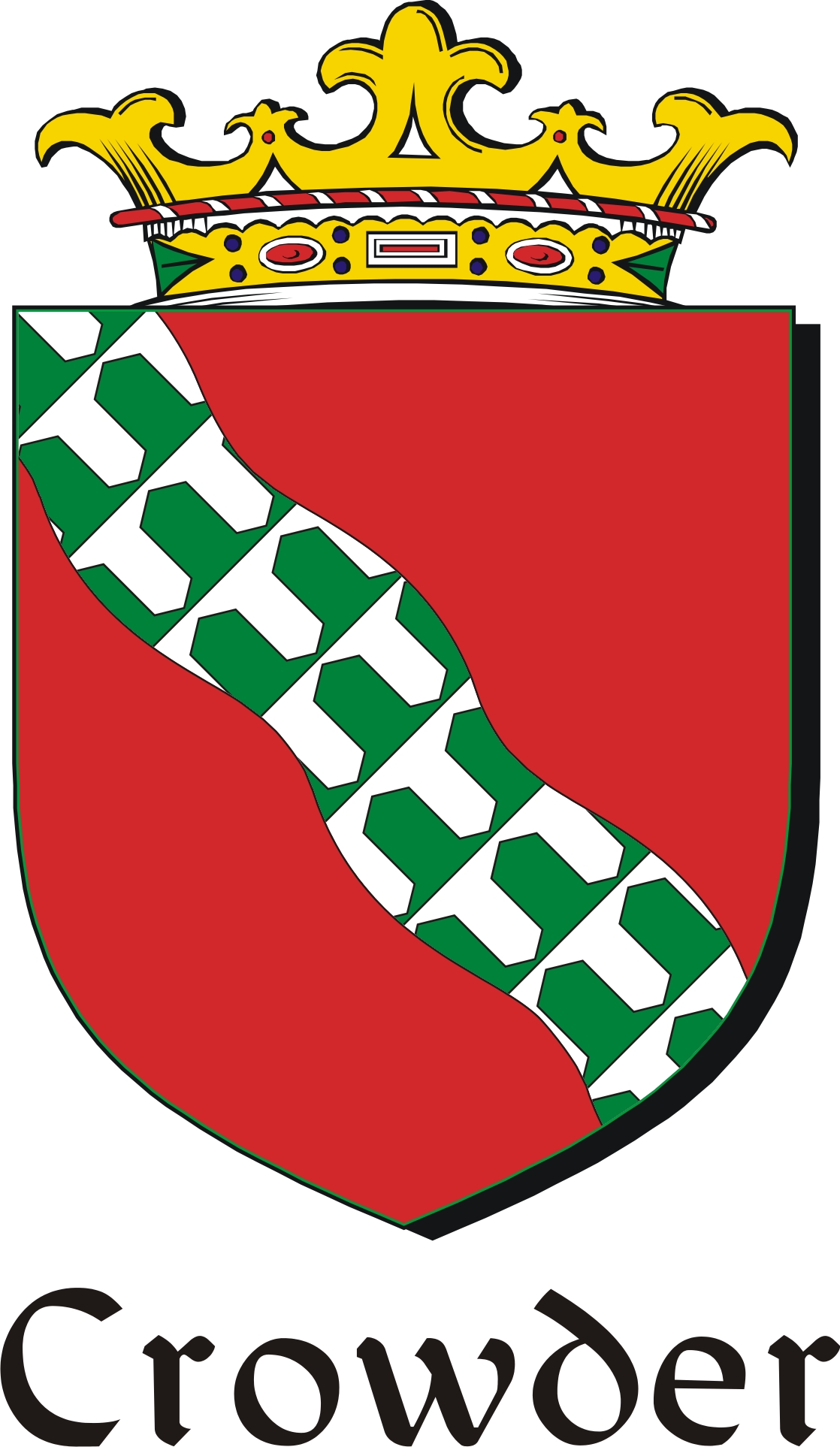 Thumbnail Crowder Family Crest / Irish Coat of Arms Image Download