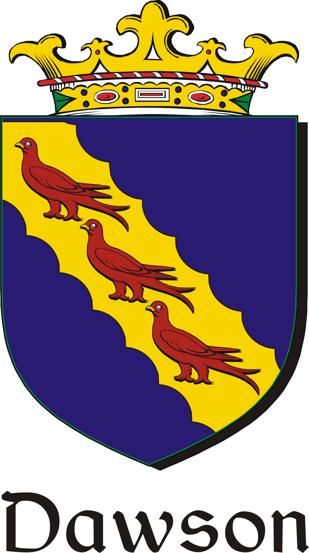 Thumbnail Dawson Family Crest / Irish Coat of Arms Image Download