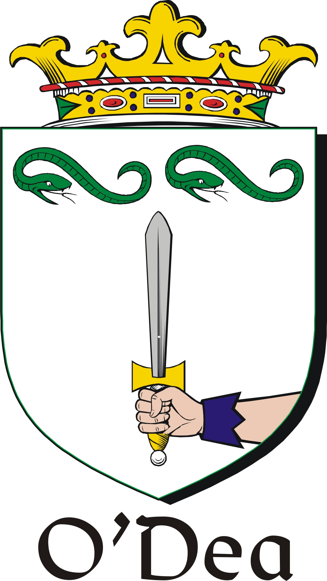 Thumbnail Dea-O Family Crest / Irish Coat of Arms Image Download