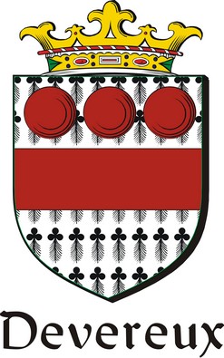 Thumbnail Devereux Family Crest / Irish Coat of Arms Image Download