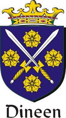 Thumbnail Dineen Family Crest / Irish Coat of Arms Image Download