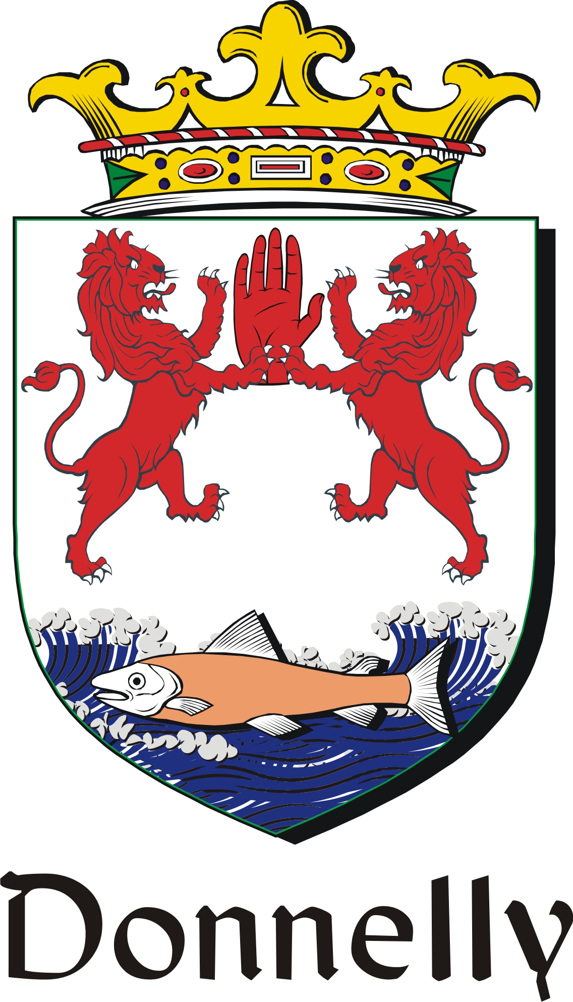 Thumbnail Donnelly Family Crest / Irish Coat of Arms Image Download