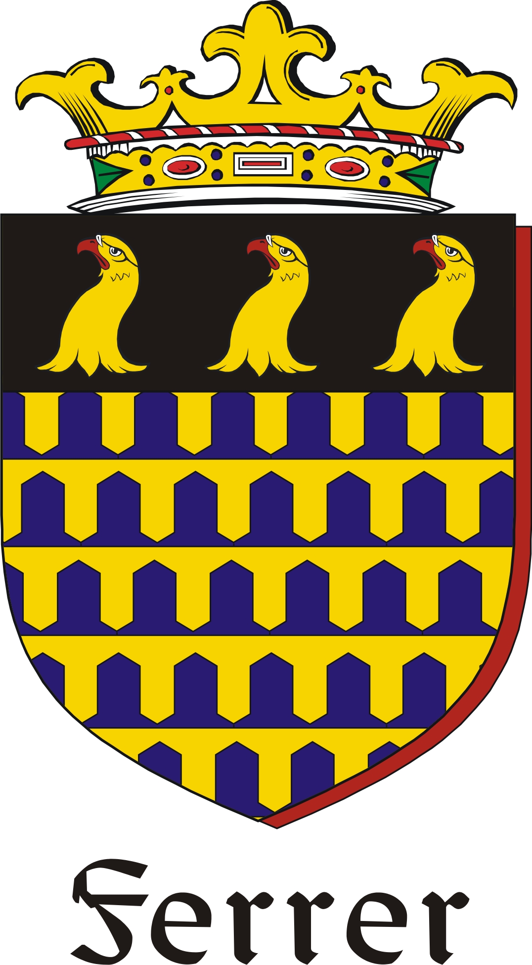 Thumbnail Ferrer Family Crest / Irish Coat of Arms Image Download