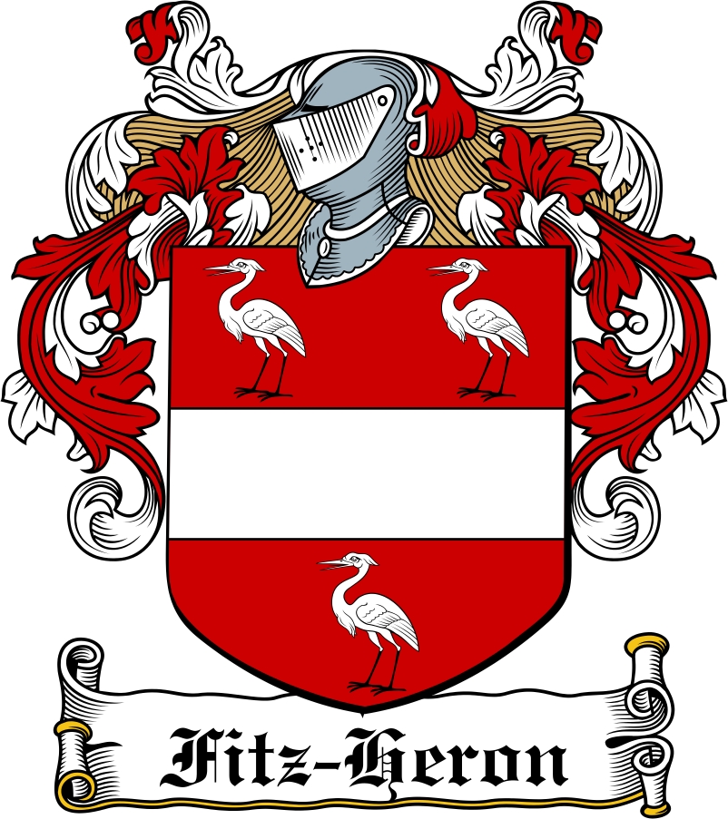 Thumbnail Fitz-Heron Family Crest / Irish Coat of Arms Image Download