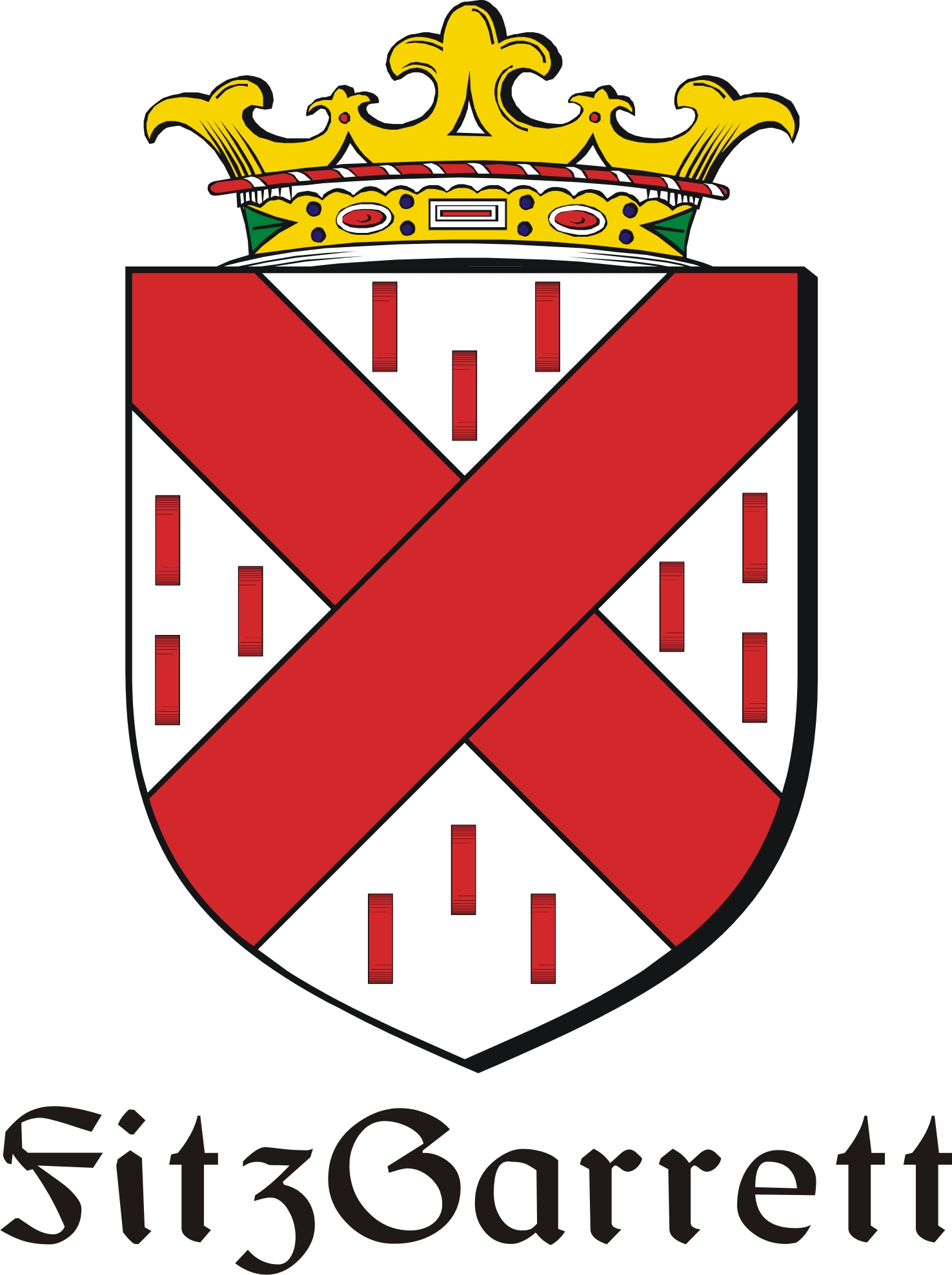 Thumbnail FitzGarrett Family Crest / Irish Coat of Arms Image Download