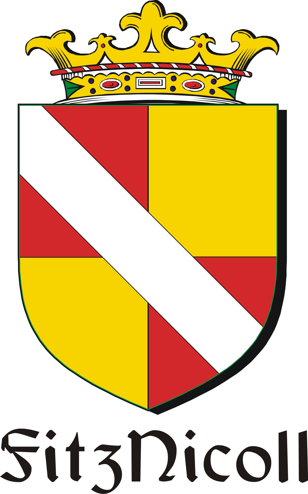 Thumbnail FitzNicoll Family Crest / Irish Coat of Arms Image Download