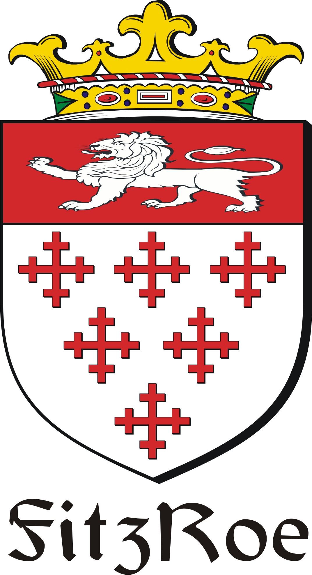 Thumbnail FitzRoe Family Crest / Irish Coat of Arms Image Download