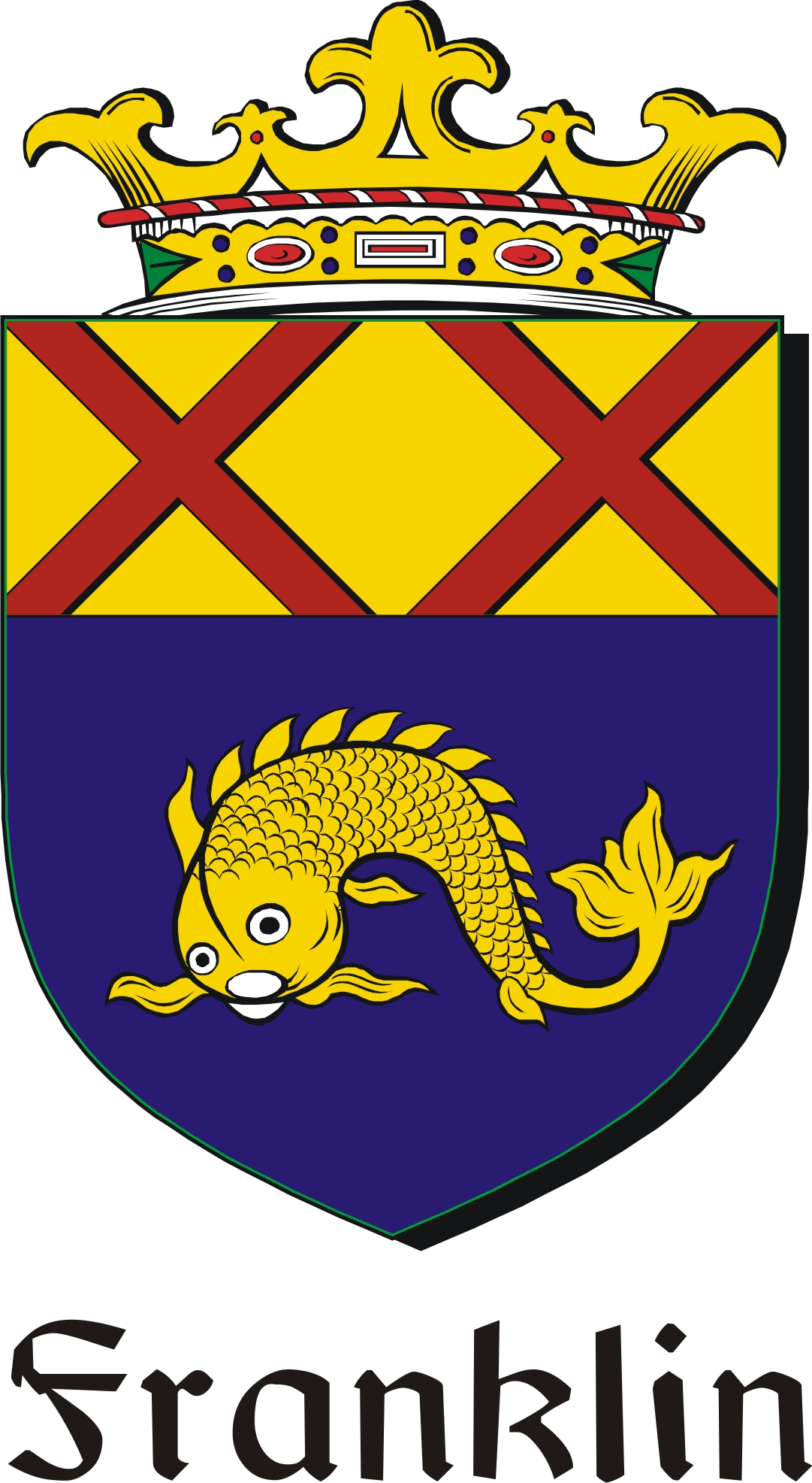 Thumbnail Franklin Family Crest / Irish Coat of Arms Image Download