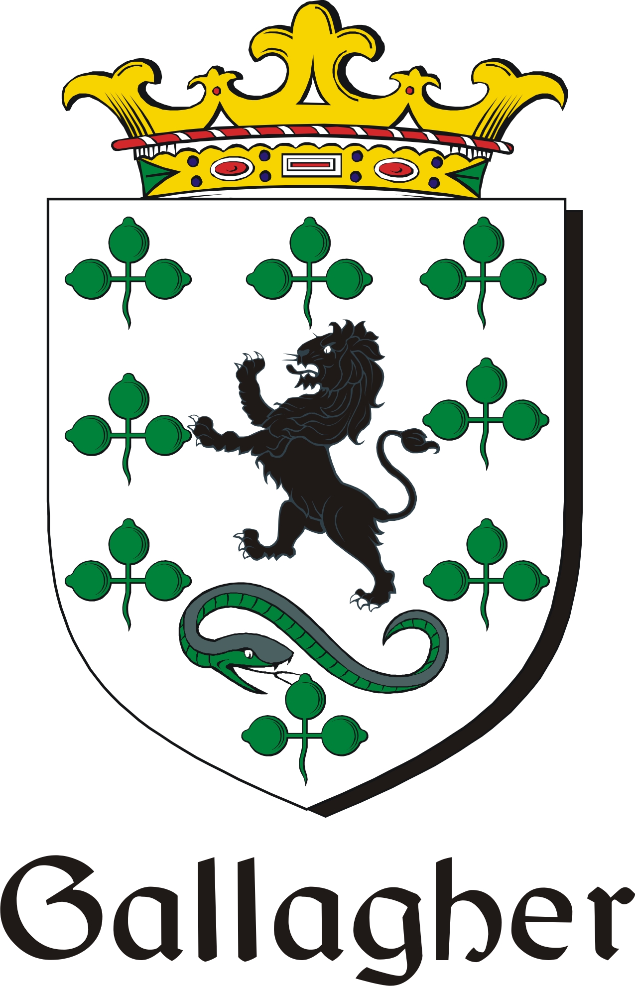 Thumbnail Gallagher Family Crest / Irish Coat of Arms Image Download