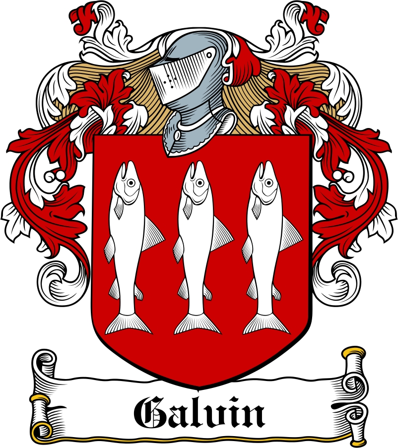 Thumbnail Galvin Family Crest / Irish Coat of Arms Image Download