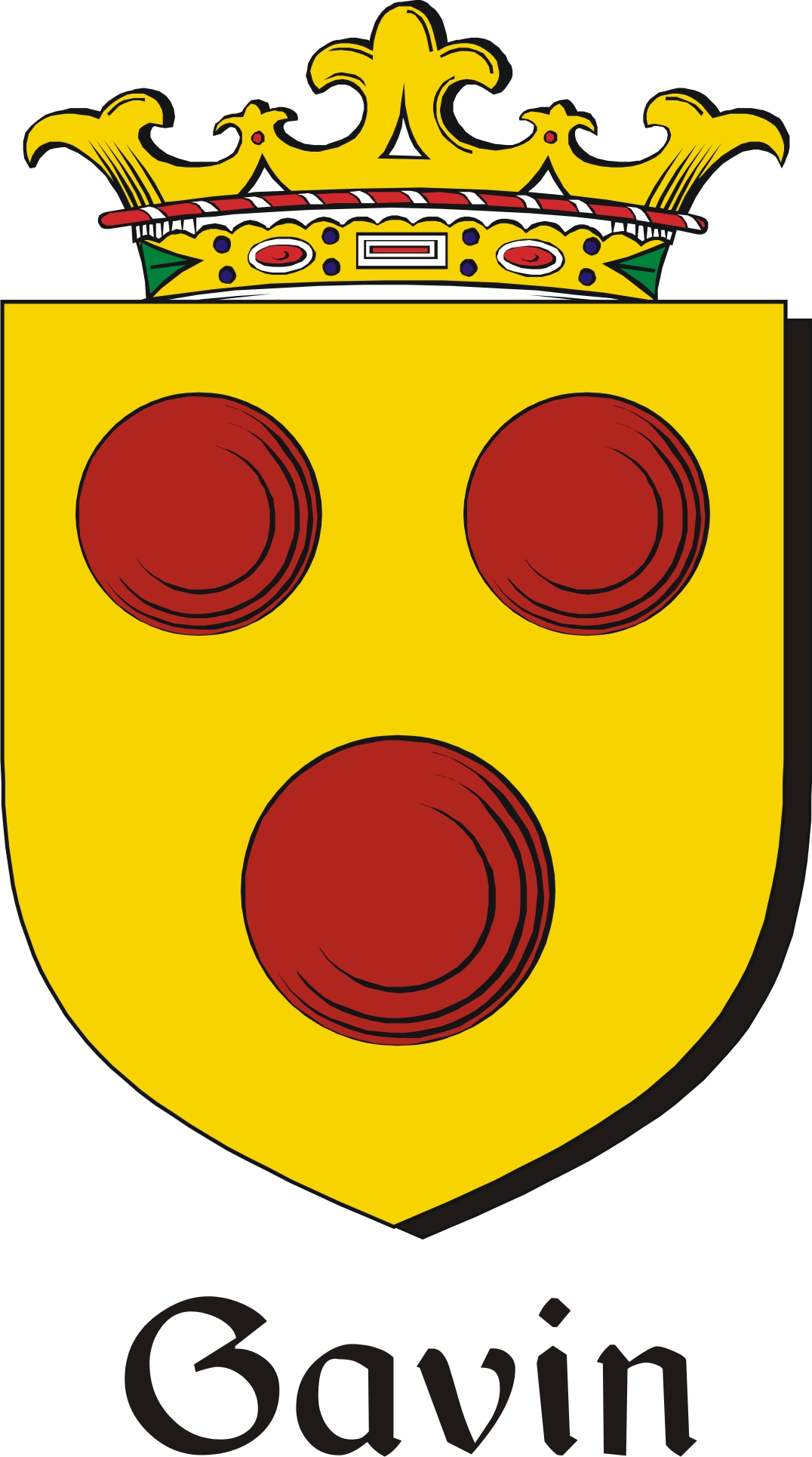 Thumbnail Gavin Family Crest / Irish Coat of Arms Image Download