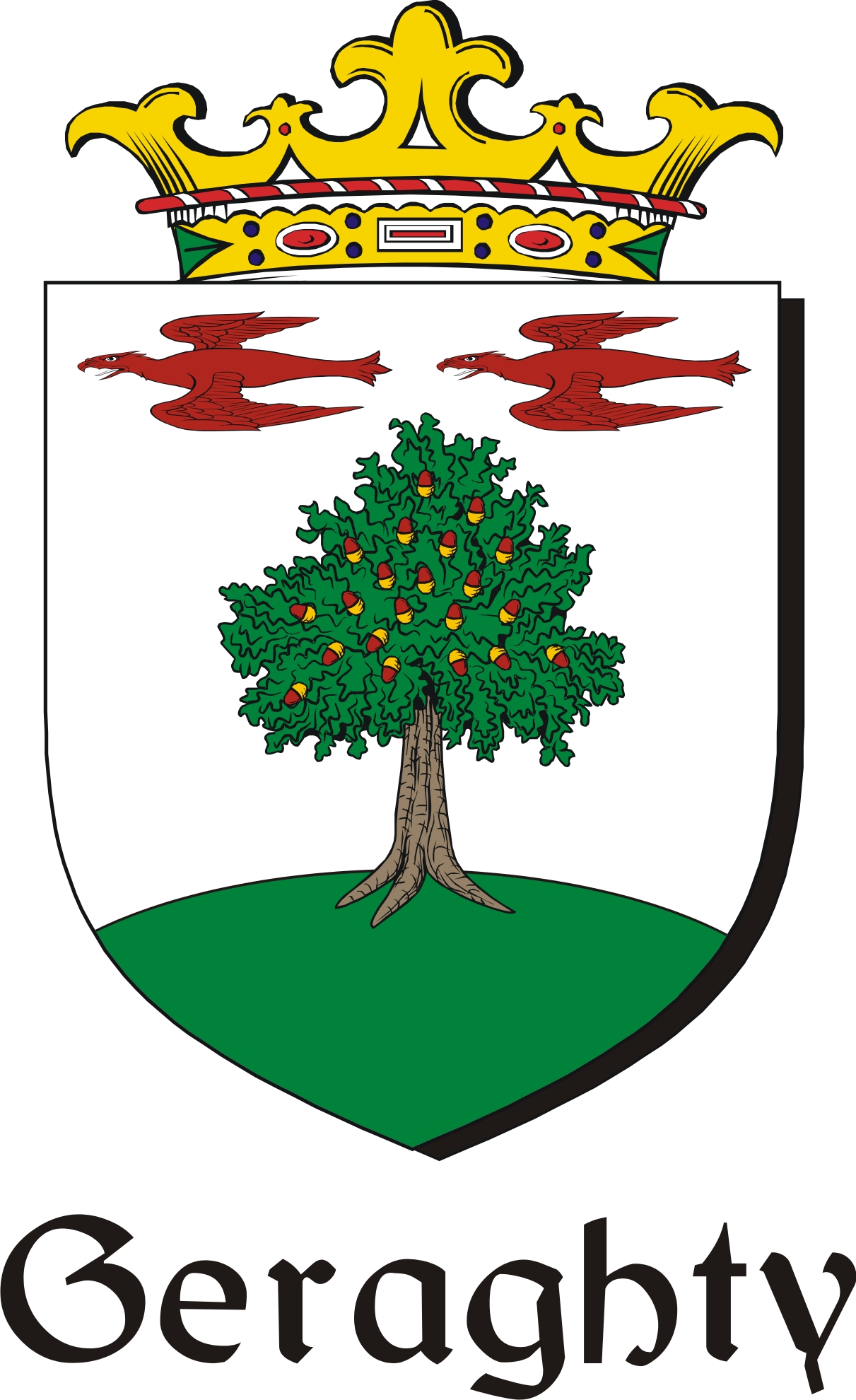 Thumbnail Geraghty Family Crest / Irish Coat of Arms Image Download