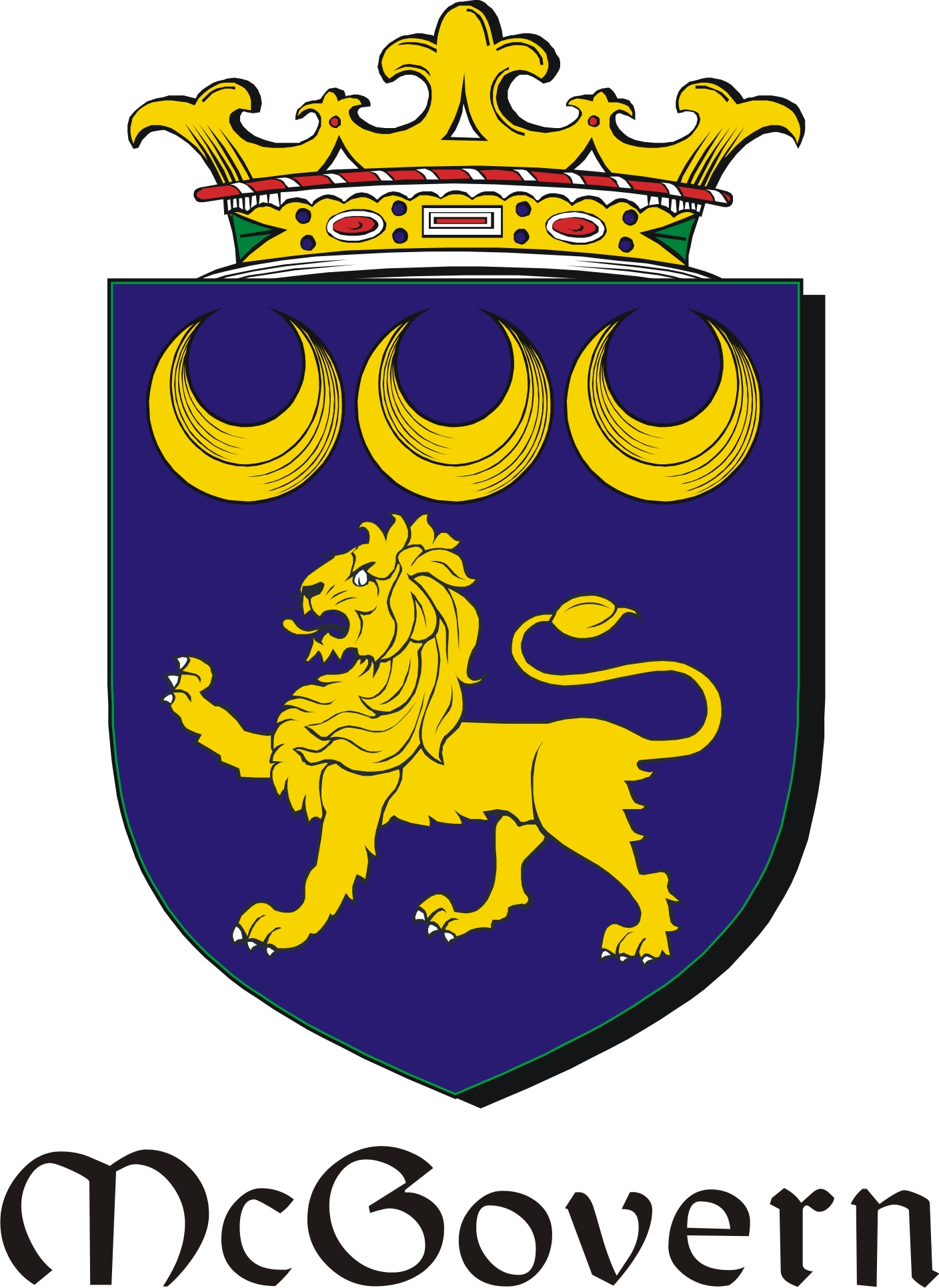 Thumbnail Govern-Mc Family Crest / Irish Coat of Arms Image Download