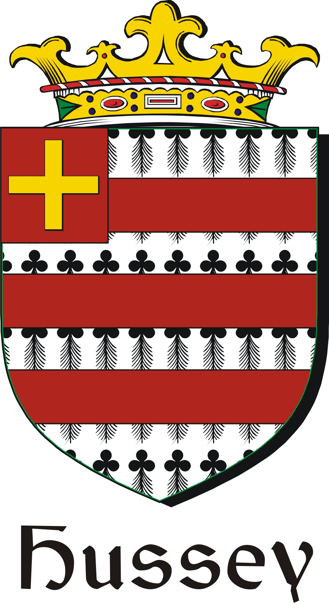 Thumbnail Hussey Family Crest / Irish Coat of Arms Image Download