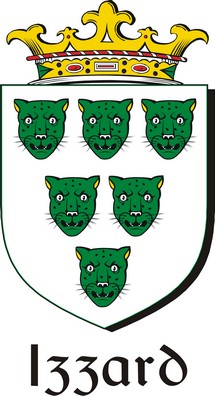 Thumbnail Izzard Family Crest / Irish Coat of Arms Image Download
