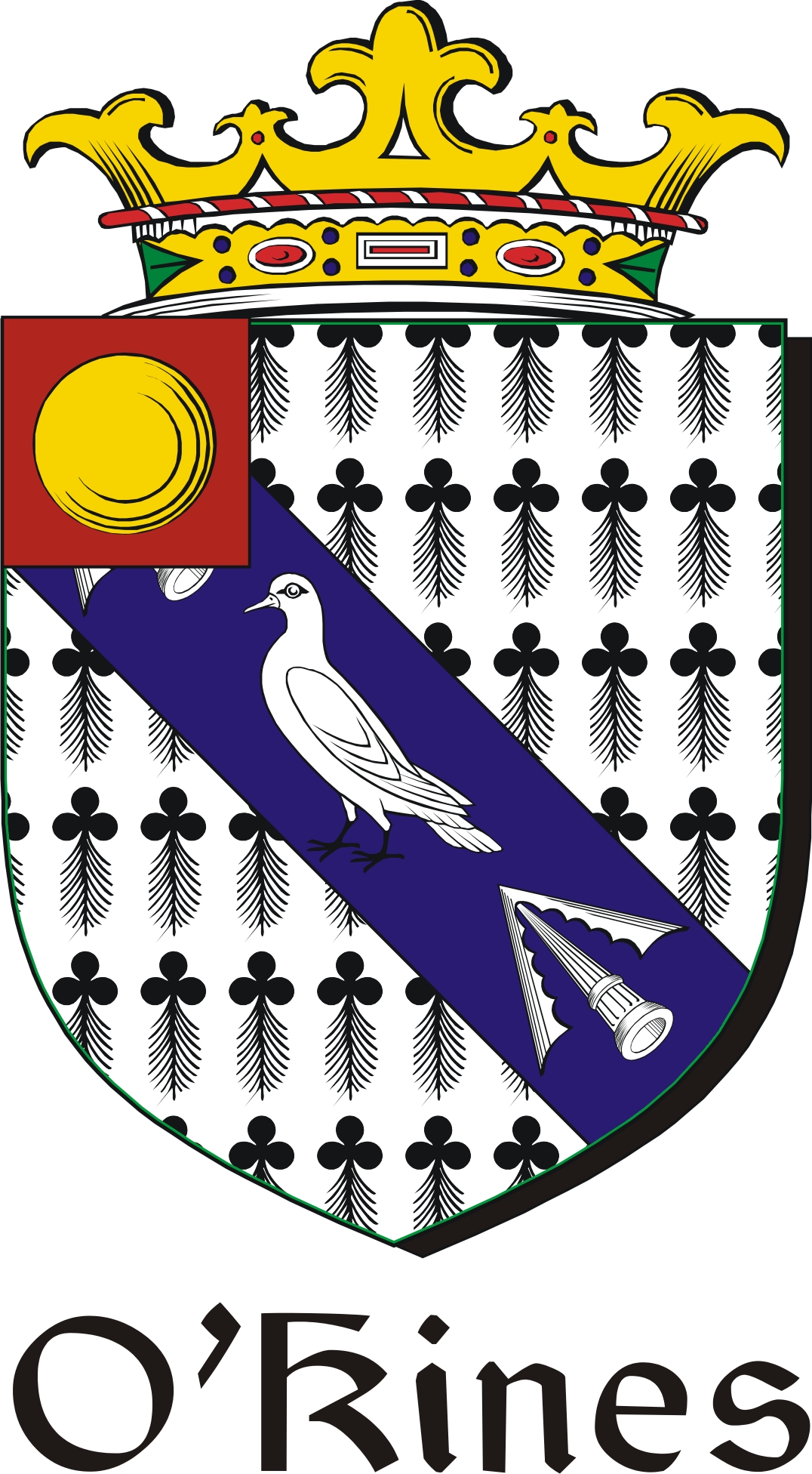 Thumbnail Kines-O Family Crest / Irish Coat of Arms Image Download