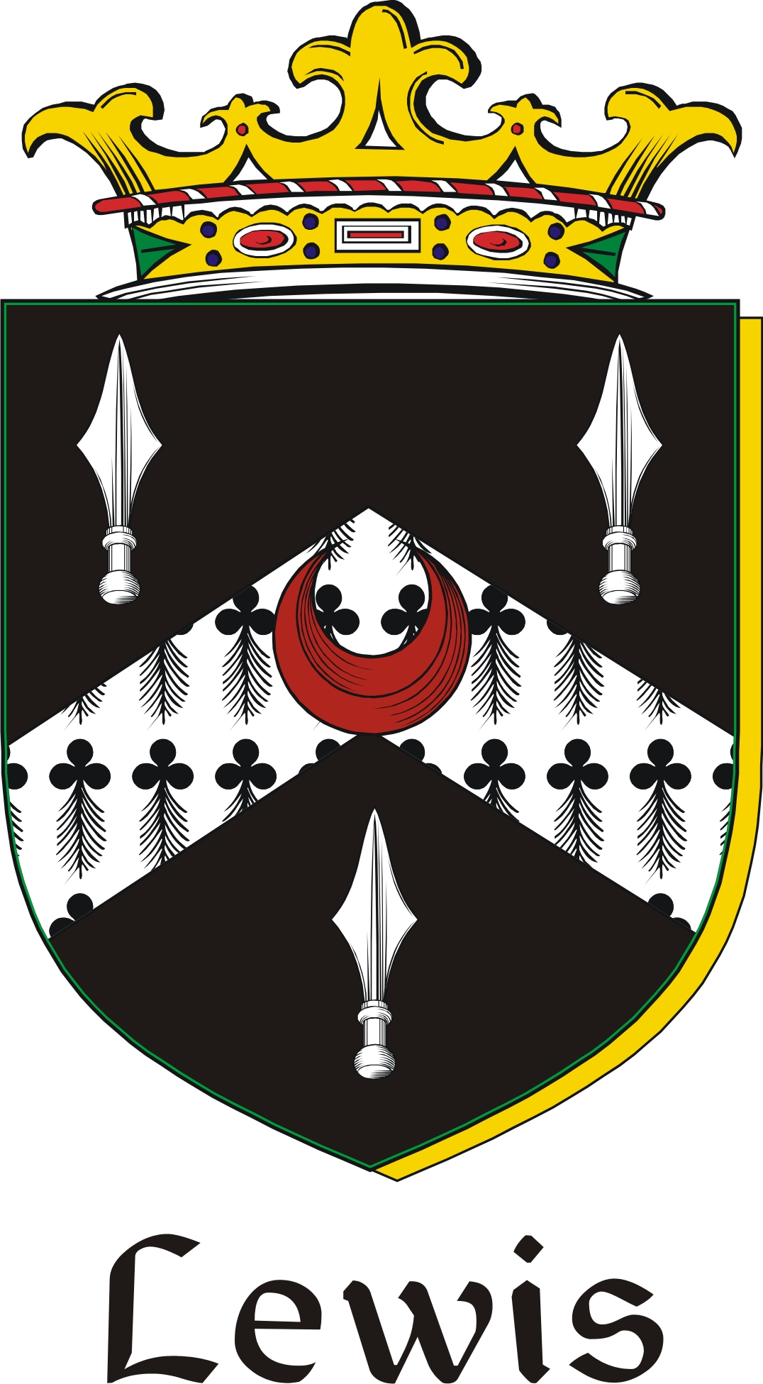 Thumbnail Lewis Family Crest / Irish Coat of Arms Image Download