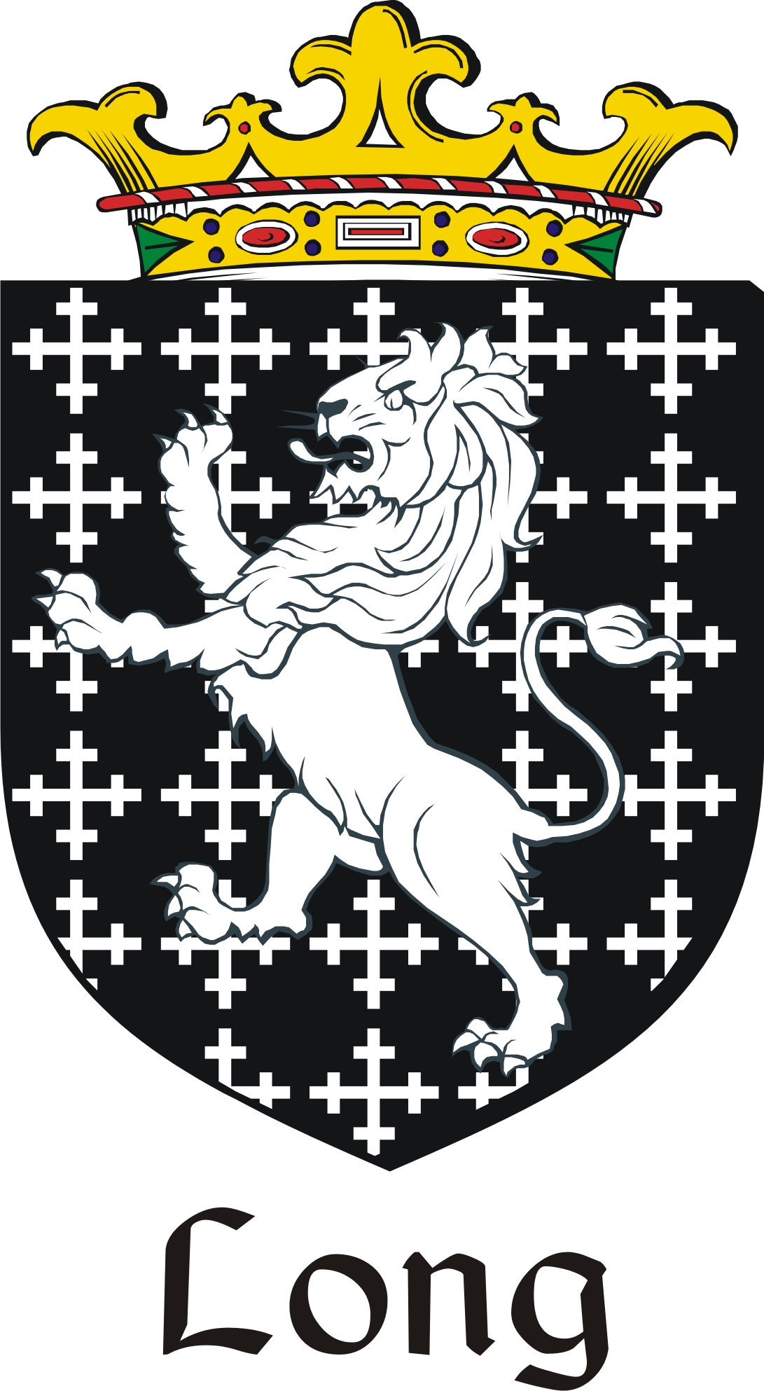 Thumbnail Long Family Crest / Irish Coat of Arms Image Download