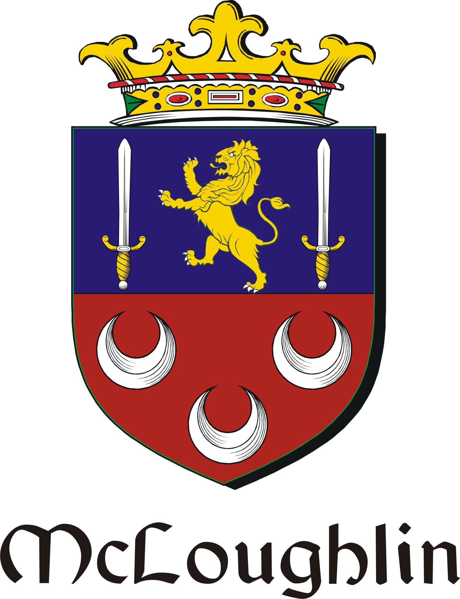 Thumbnail Loughlin-Mc Family Crest / Irish Coat of Arms Image Download