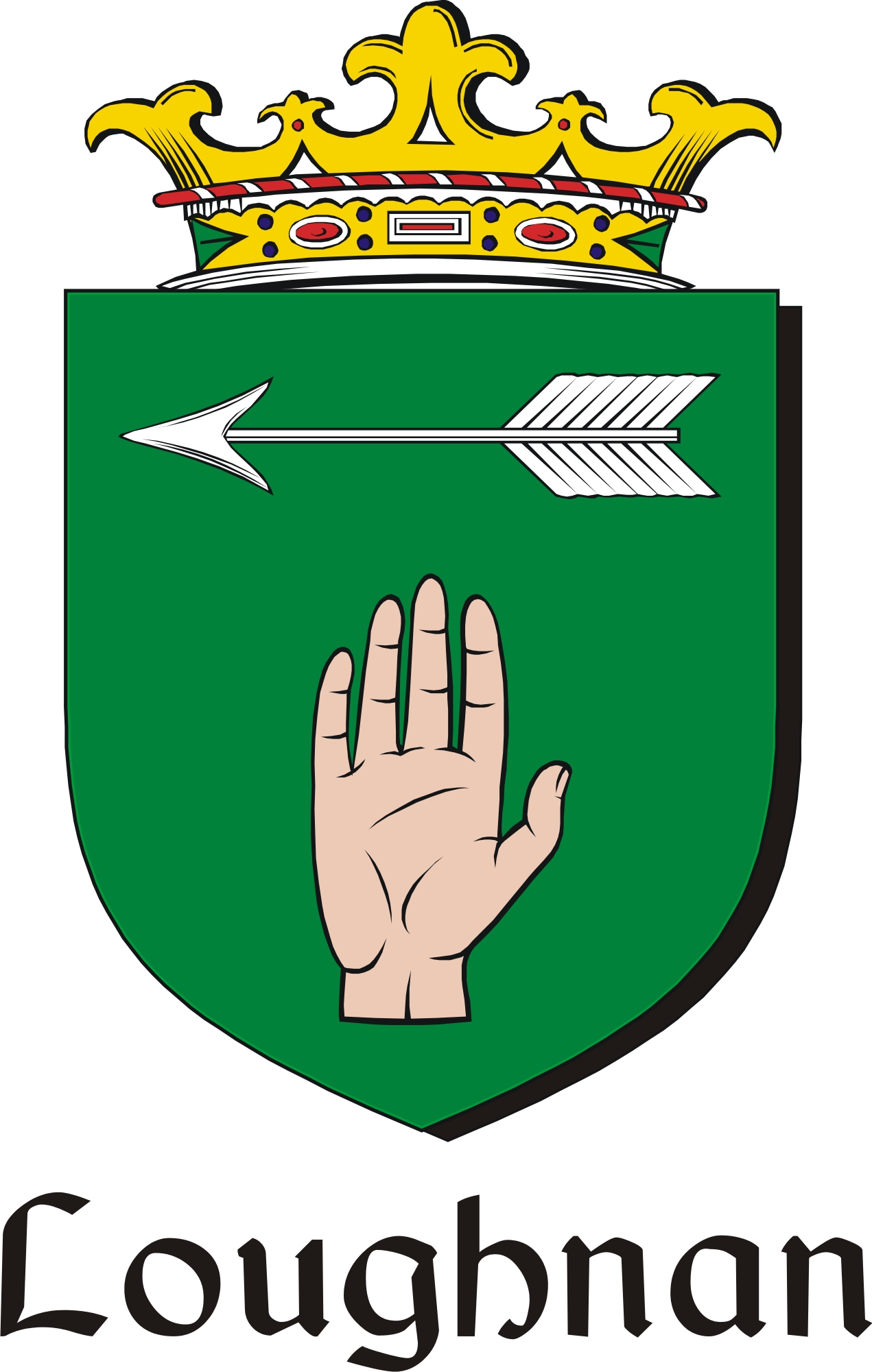 Thumbnail Loughnan Family Crest / Irish Coat of Arms Image Download