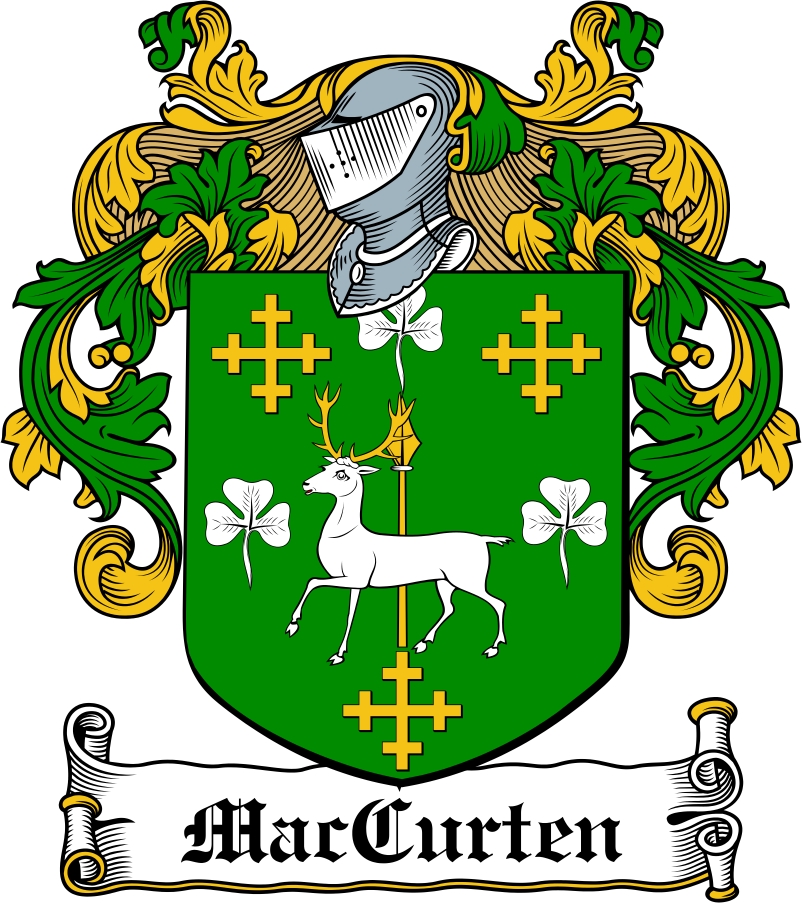Thumbnail MacCurten Family Crest / Irish Coat of Arms Image Download