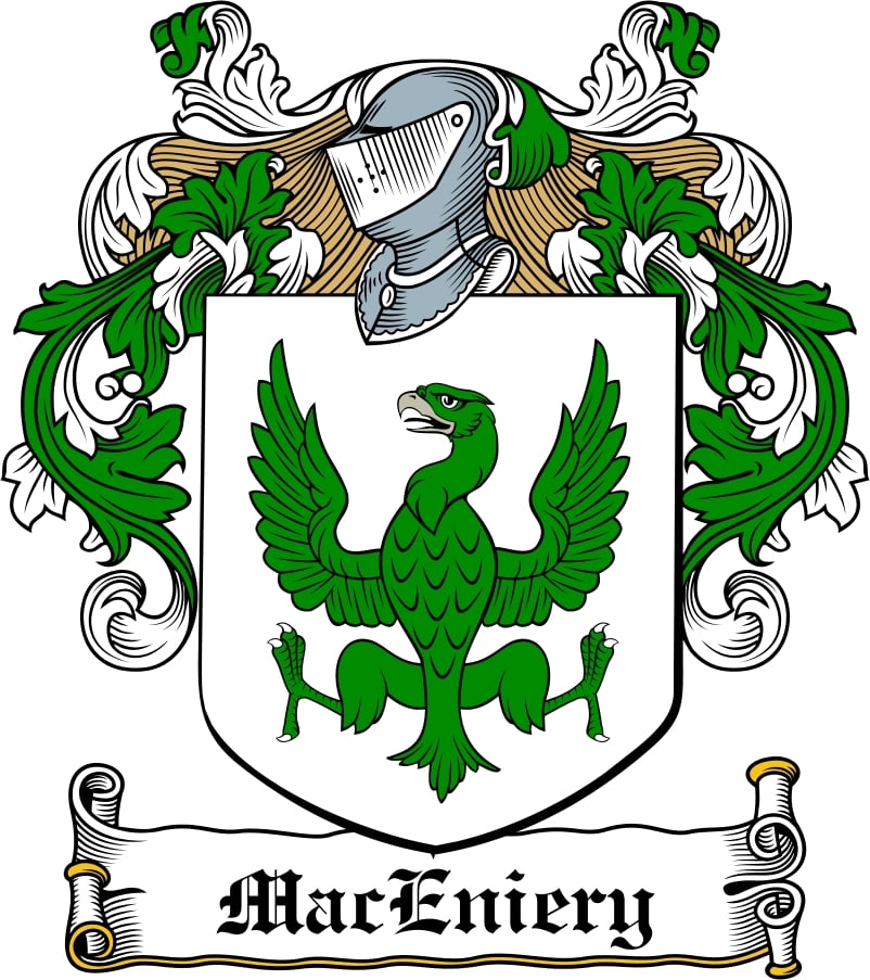 Thumbnail MacEniery Family Crest / Irish Coat of Arms Image Download