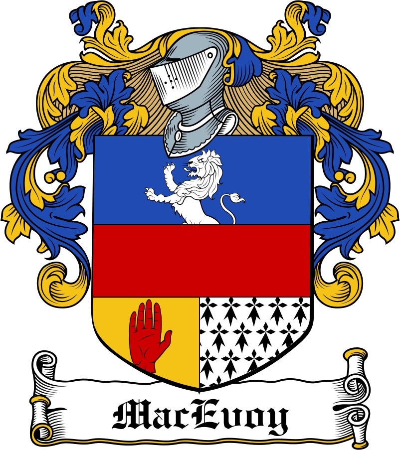 Thumbnail MacEvoy Family Crest / Irish Coat of Arms Image Download
