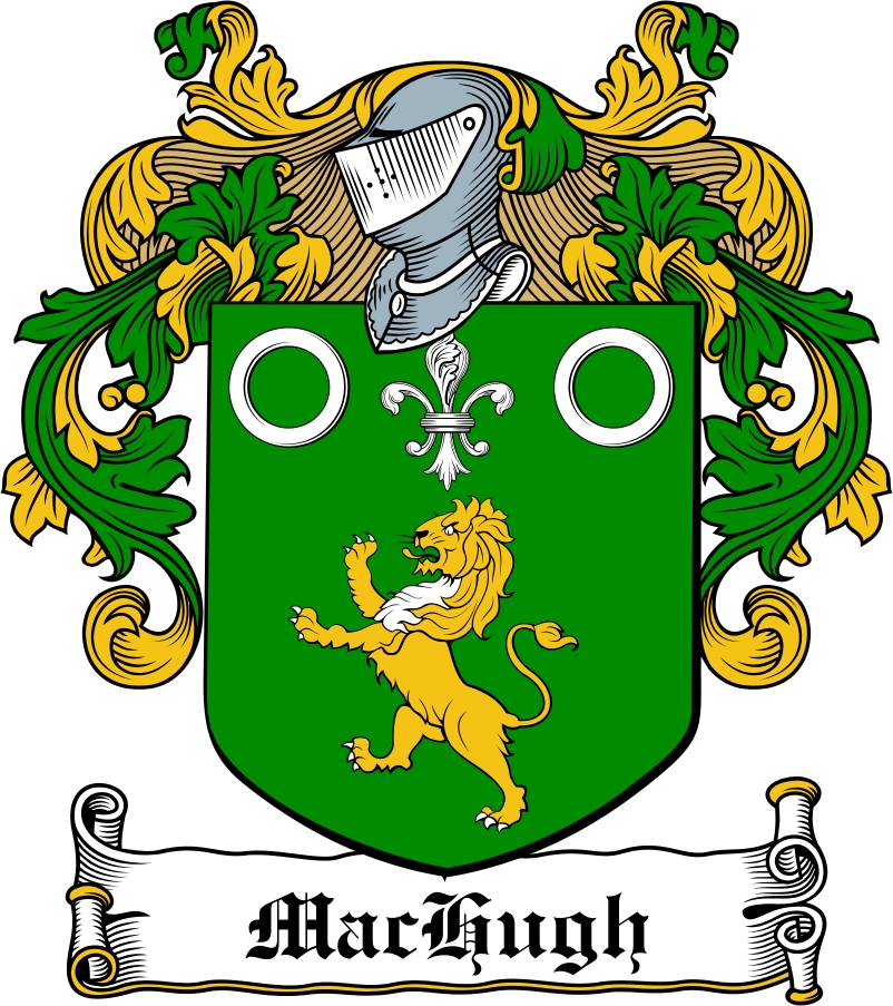 Thumbnail MacHugh Family Crest / Irish Coat of Arms Image Download