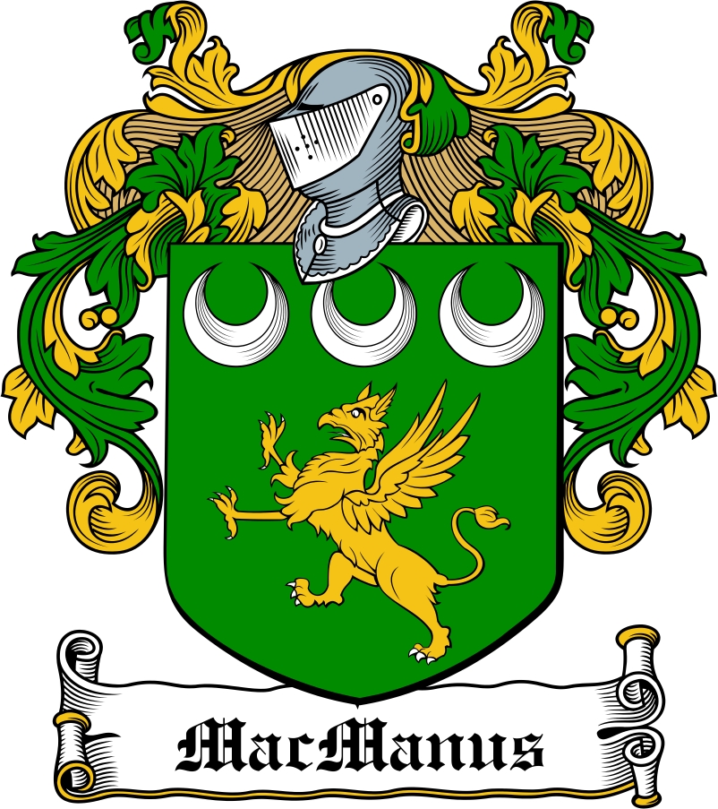 Thumbnail MacManus Family Crest / Irish Coat of Arms Image Download