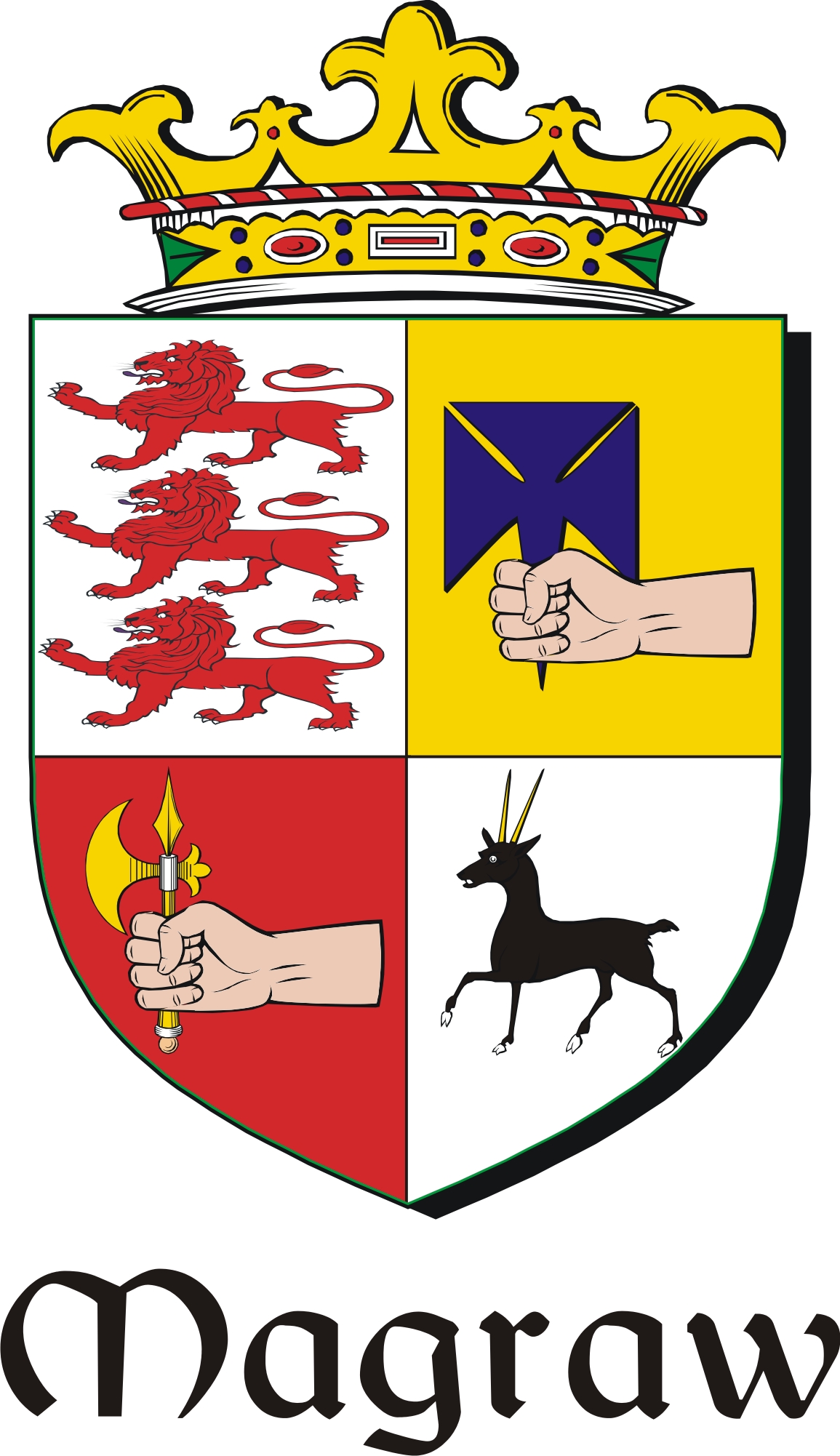 Thumbnail Magraw Family Crest / Irish Coat of Arms Image Download