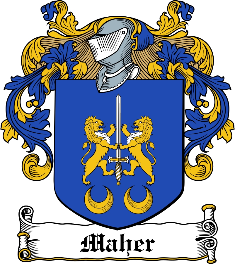 Thumbnail Maher Family Crest / Irish Coat of Arms Image Download